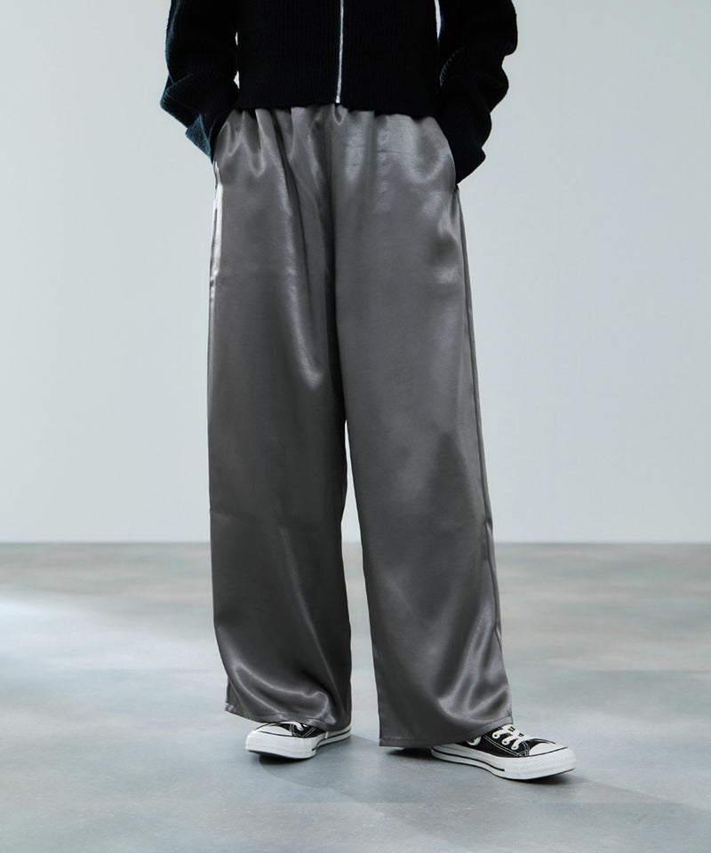 milli de l'air  ヘビーサテンイージーワイドパンツ レディース商品画像-2