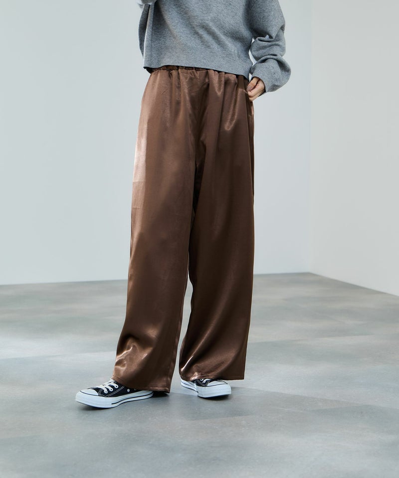 milli de l'air ヘビーサテンイージーワイドパンツ レディース商品画像-3