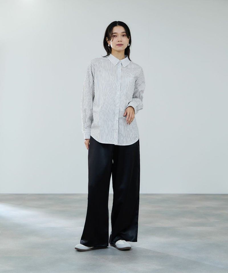 milli de l'air ヘビーサテンイージーワイドパンツ レディース商品画像-7