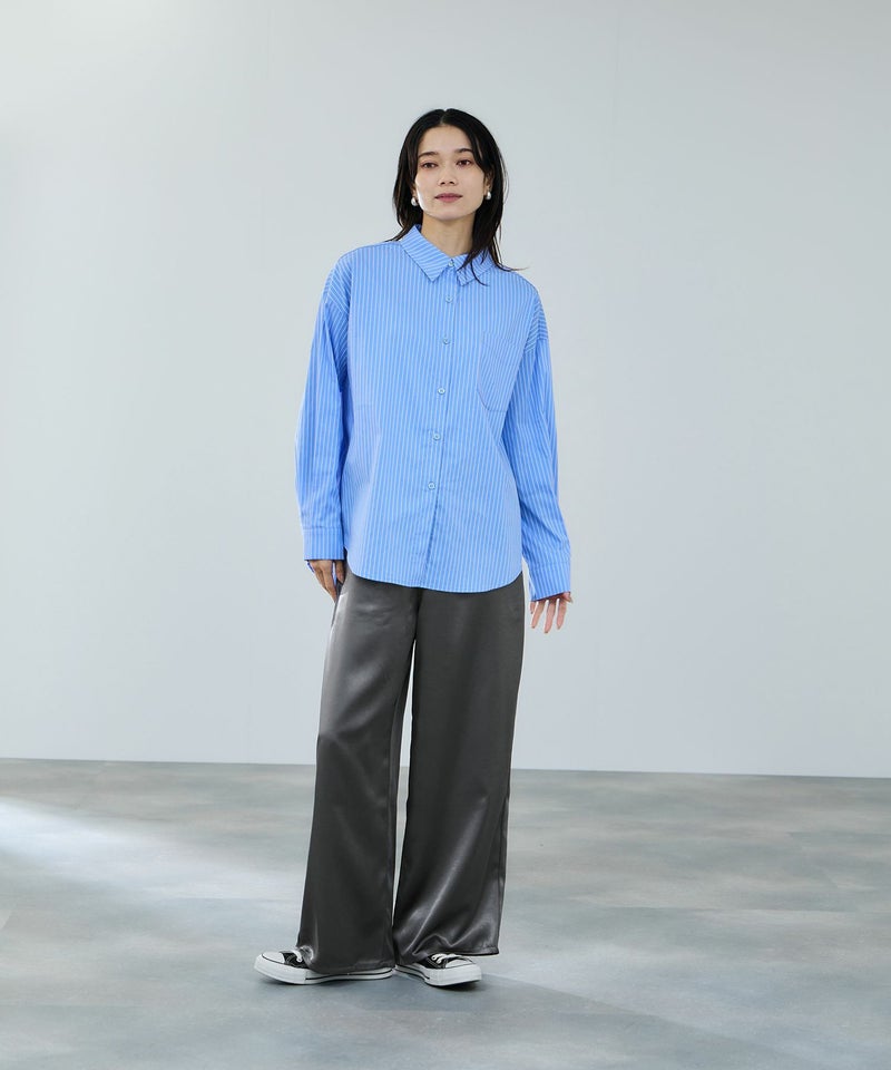 milli de l'air  ヘビーサテンイージーワイドパンツ レディース商品画像-14