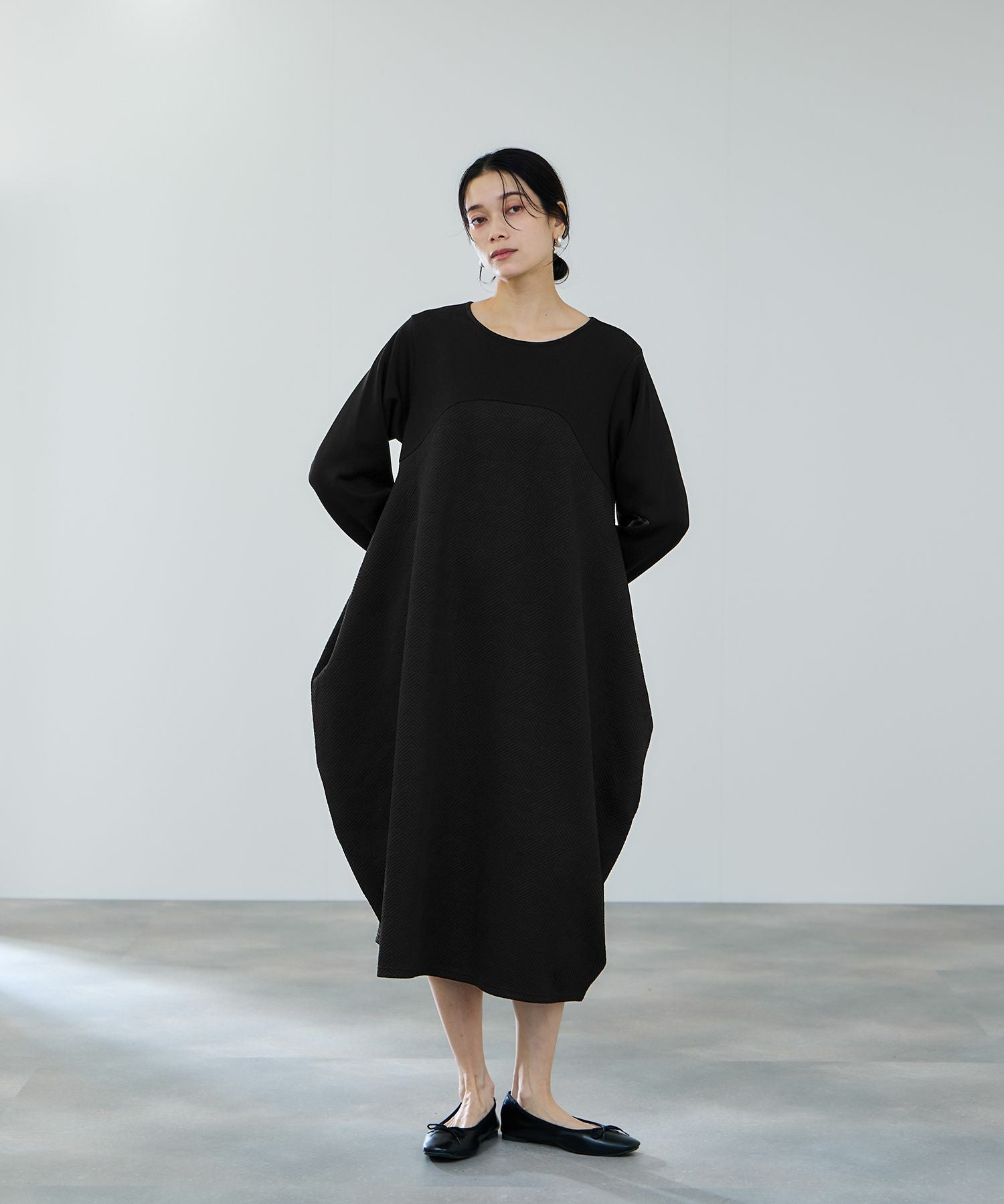 makoto0130です♡ジャガードコクーントップ milli de l'air ジャガードコクーンワンピース レディース