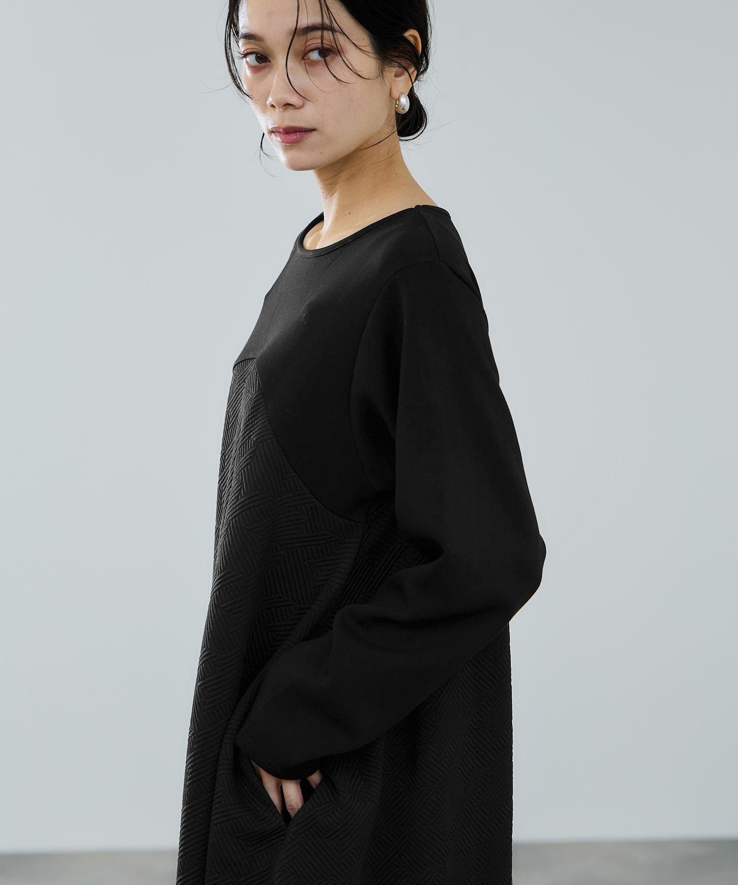 unminou ジャガードコクーンワンピース unminou ジャガードコクーンワンピース(BLACK) - メルカリ