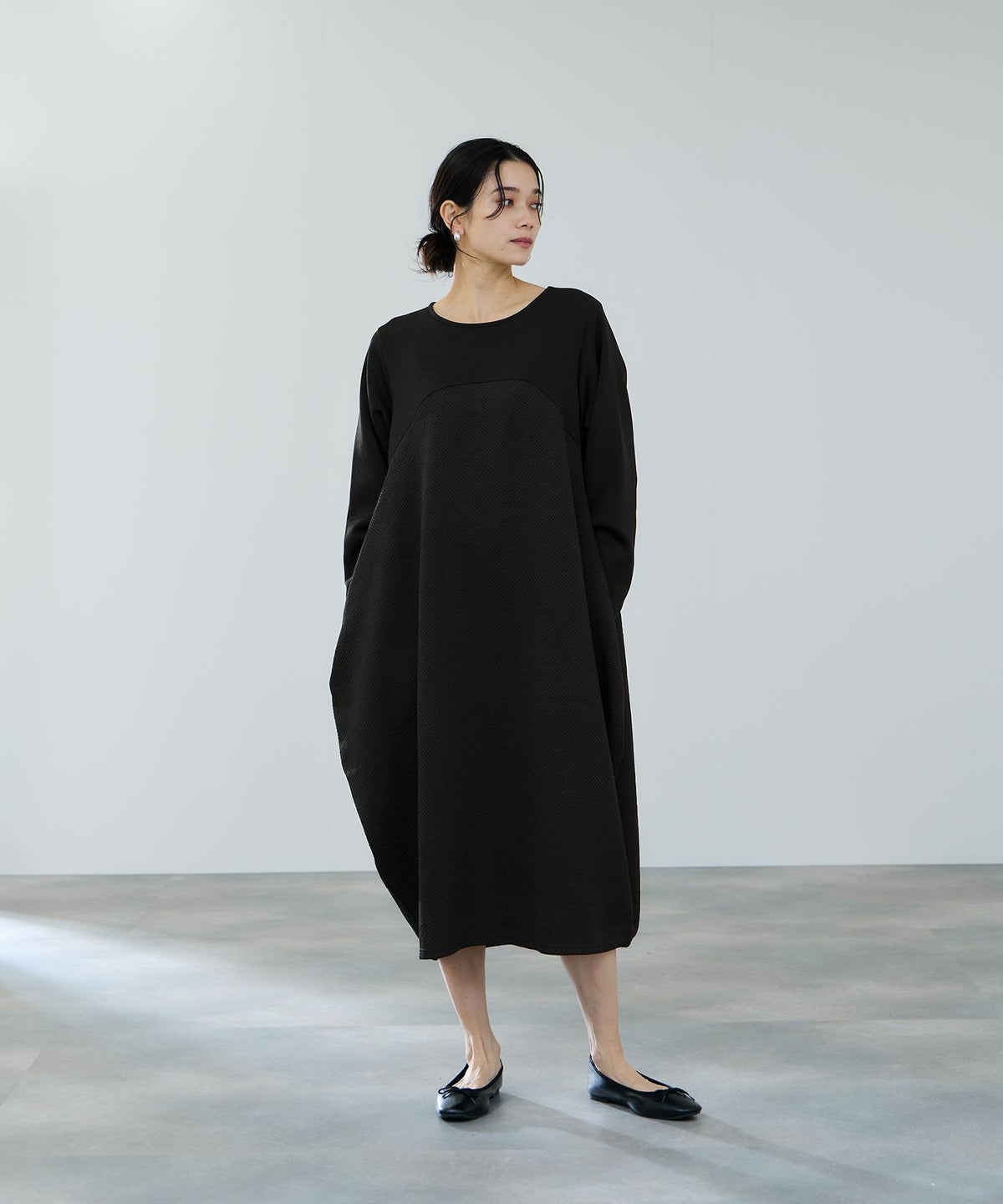 milli de l'air ジャガードコクーンワンピース レディース