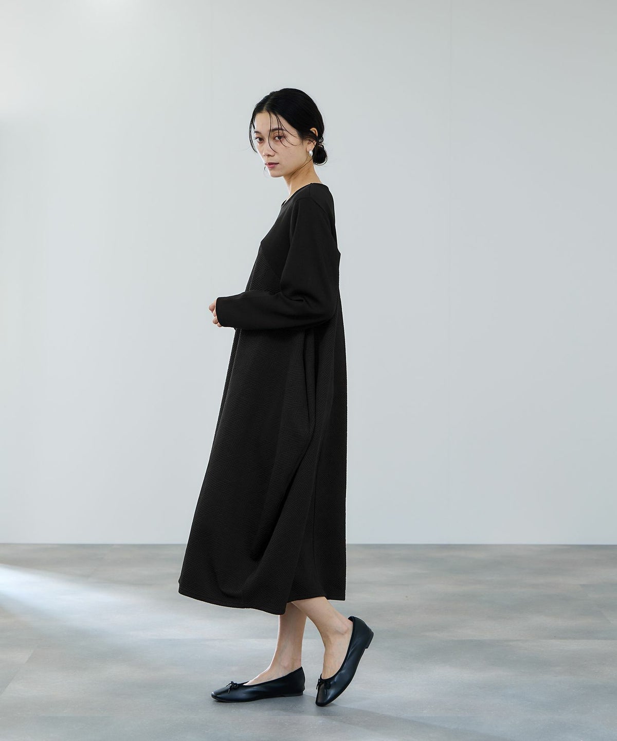 milli de l'air ジャガードコクーンワンピース レディース