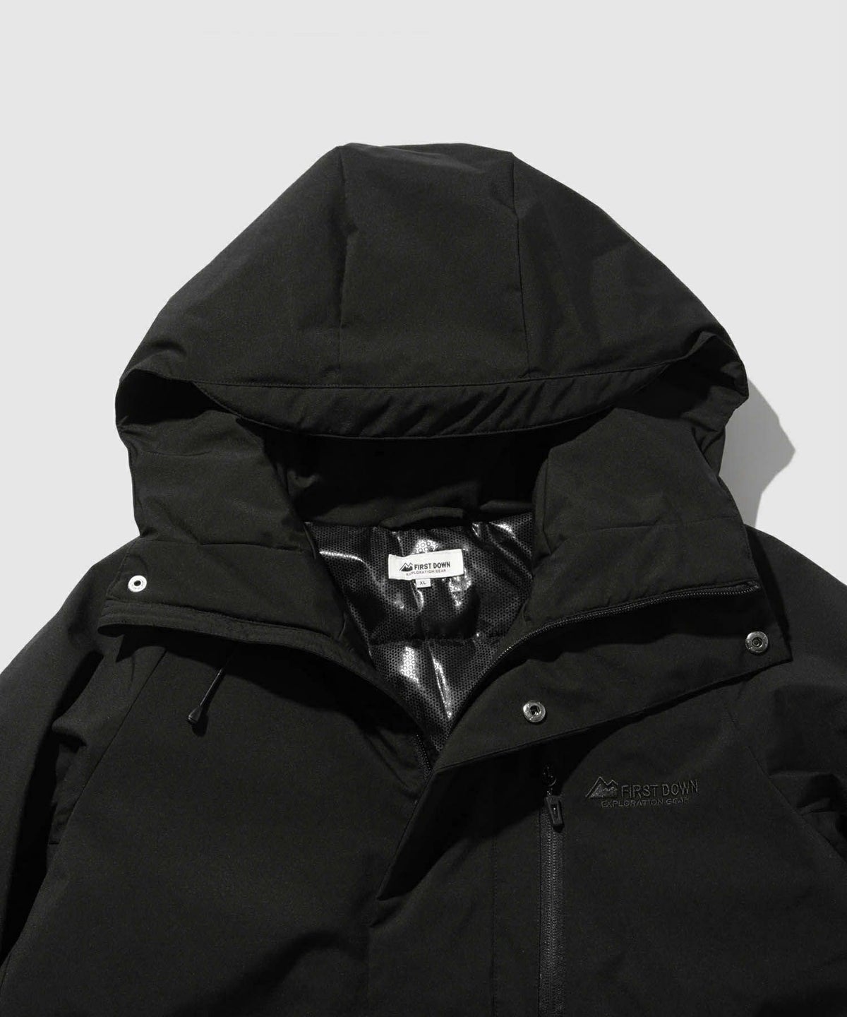 FIRST DOWN オールウェザーリップ 裏アルミ中綿パーカー メンズ