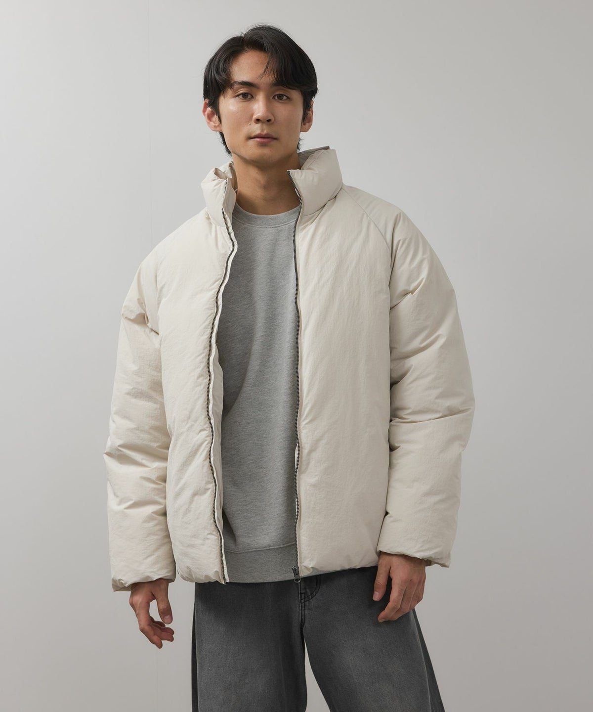 URBAN COLLECTION ナイロンワッシャー ノンキルト中綿ブルゾン メンズ
