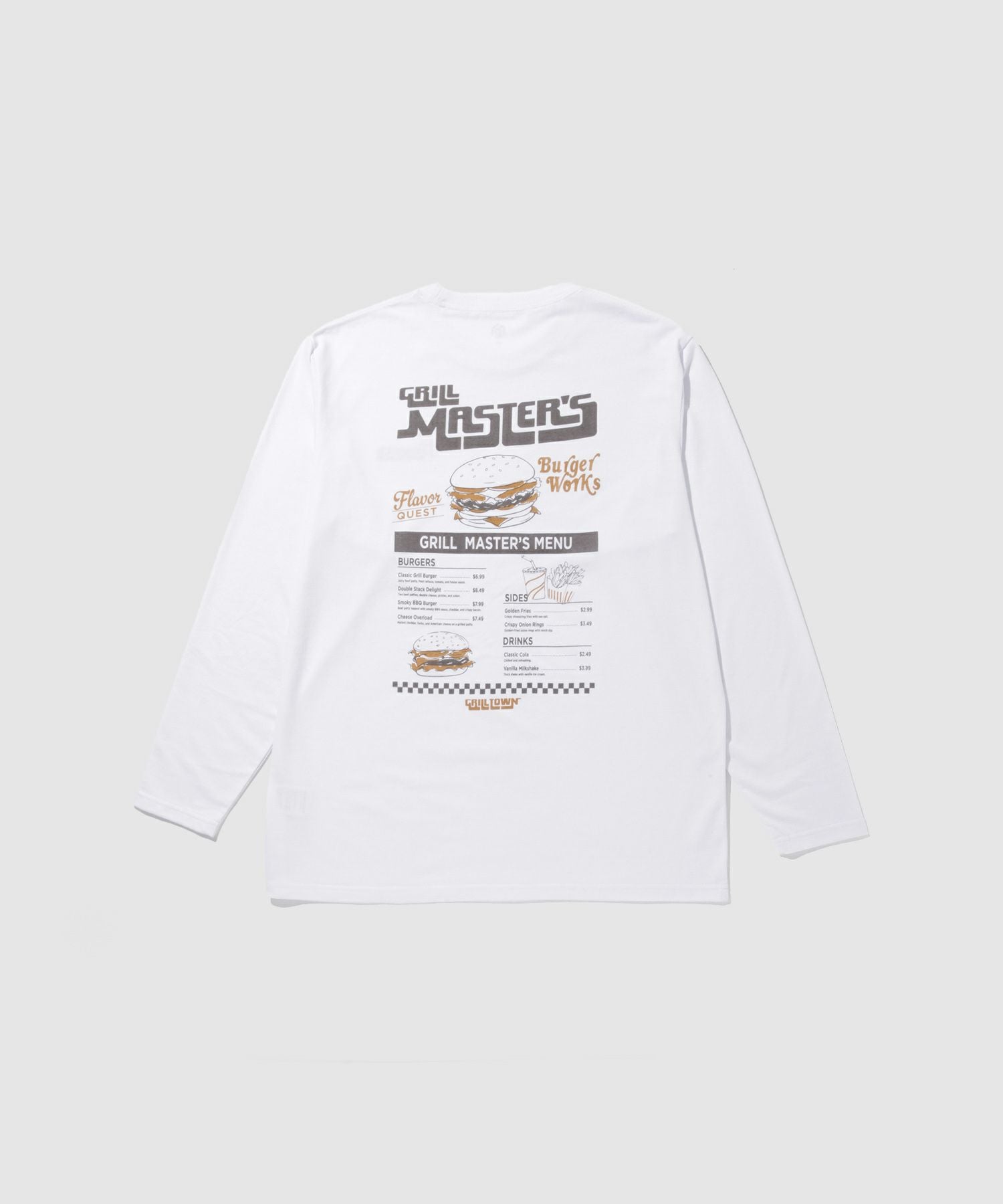 T-GRAPHICS フードメニュー長袖Tシャツ メンズ