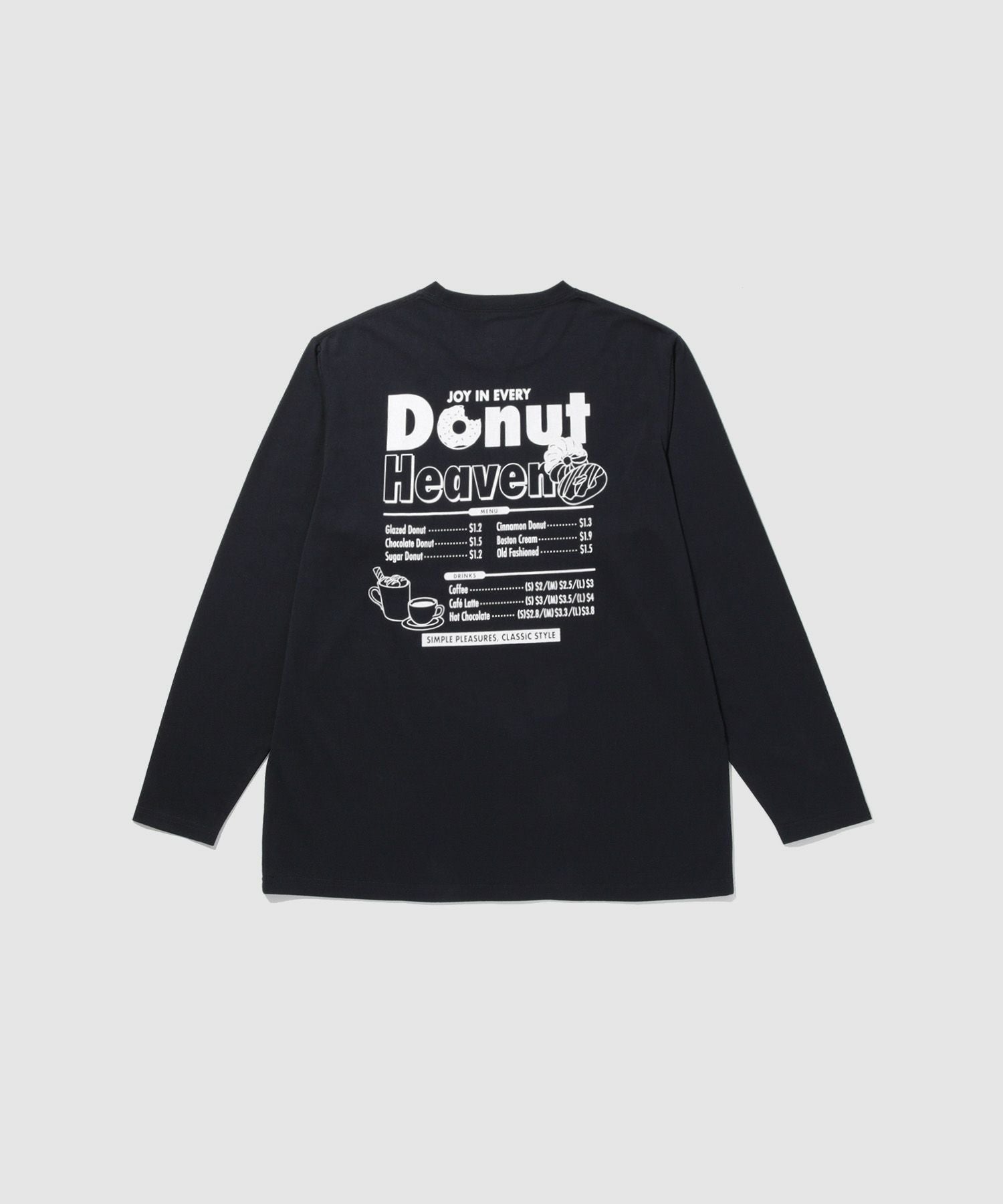 T-GRAPHICS フードメニュー長袖Tシャツ メンズ