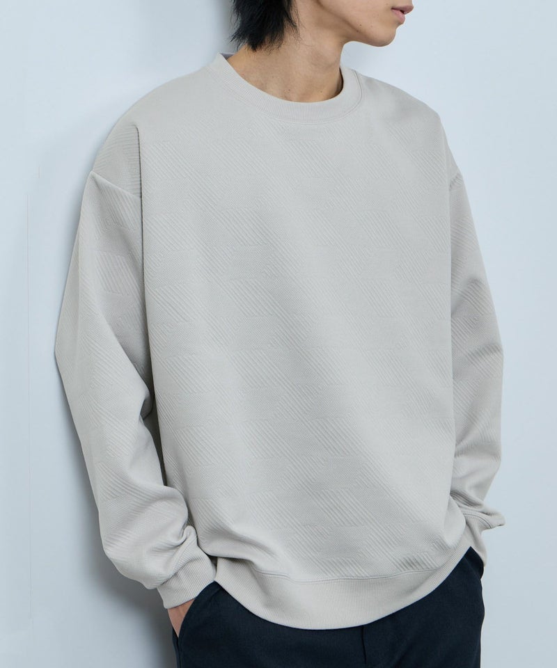 URBAN COLLECTION ふくれジャガード クルーネックスウェット メンズ商品画像-2