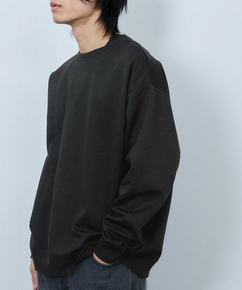 URBAN COLLECTION ふくれジャガード クルーネックスウェット メンズ商品画像-3