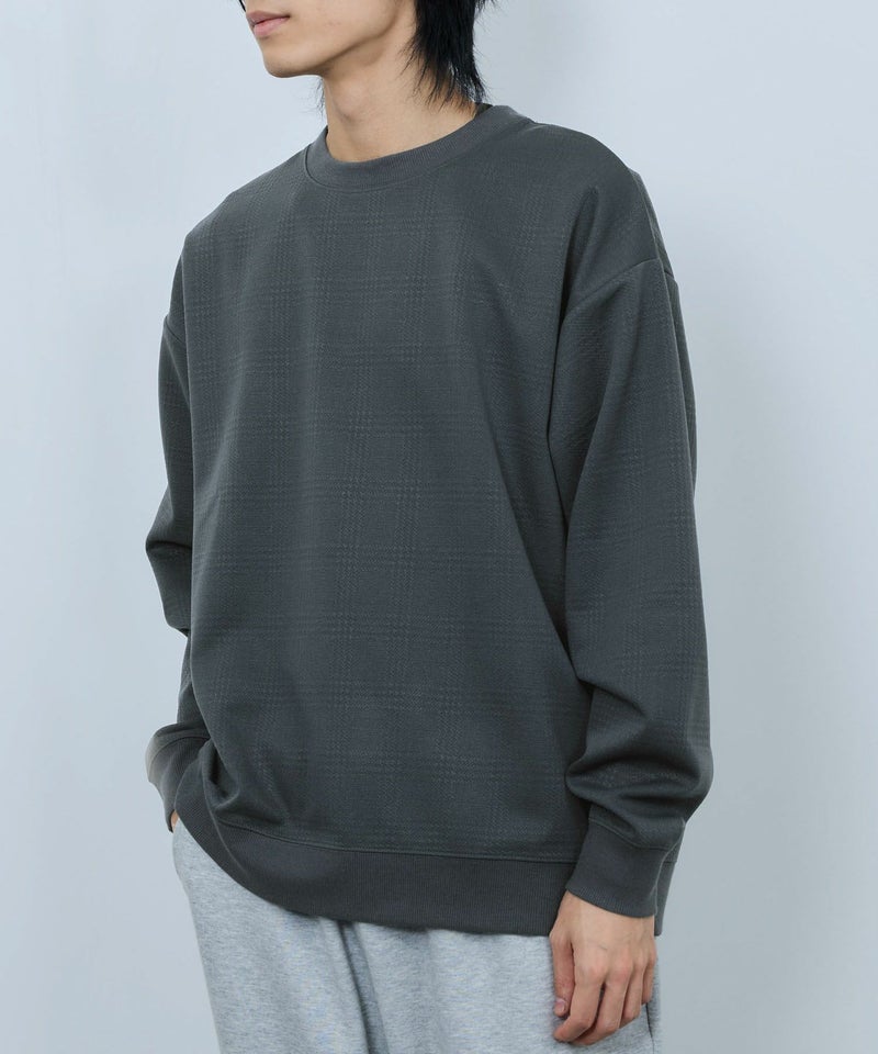 URBAN COLLECTION ふくれジャガード クルーネックスウェット メンズ商品画像-4