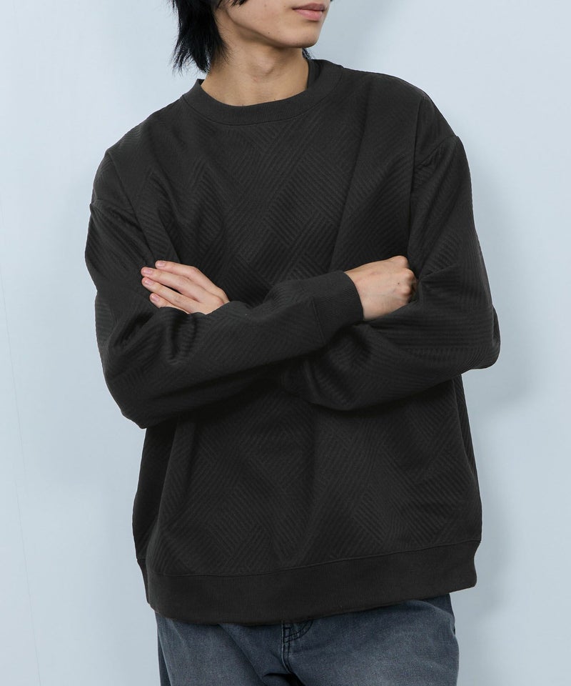 URBAN COLLECTION ふくれジャガード クルーネックスウェット メンズ商品画像-12