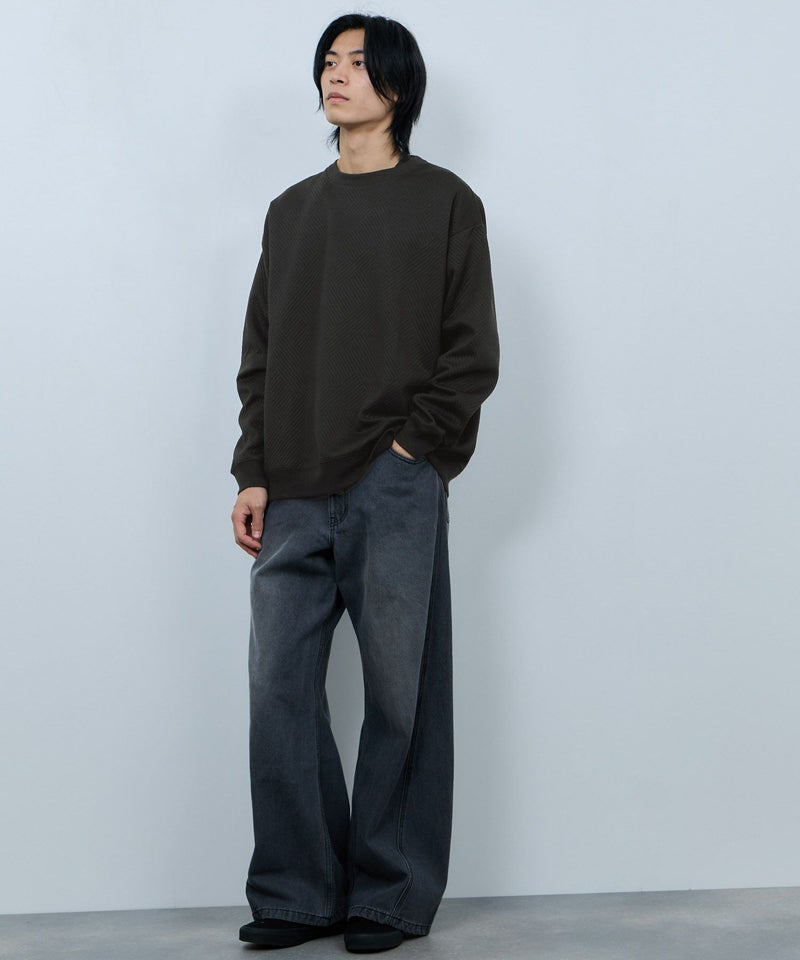 URBAN COLLECTION ふくれジャガード クルーネックスウェット メンズ商品画像-14