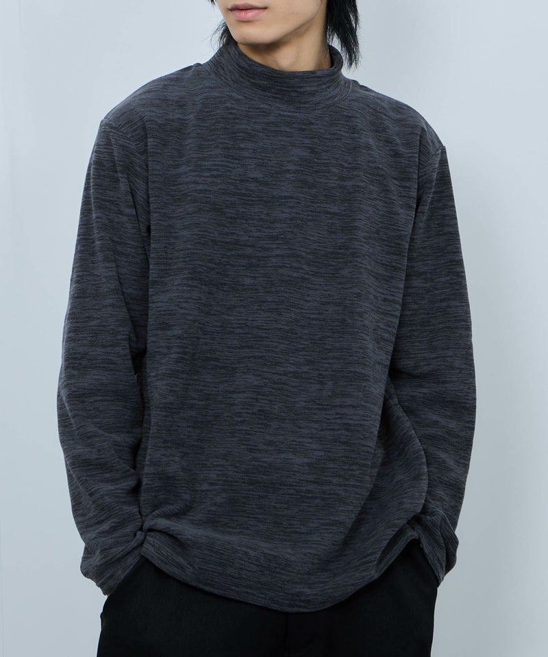 FIRST DOWN カチオンフリース モックネック長袖Tシャツ メンズ商品画像-3