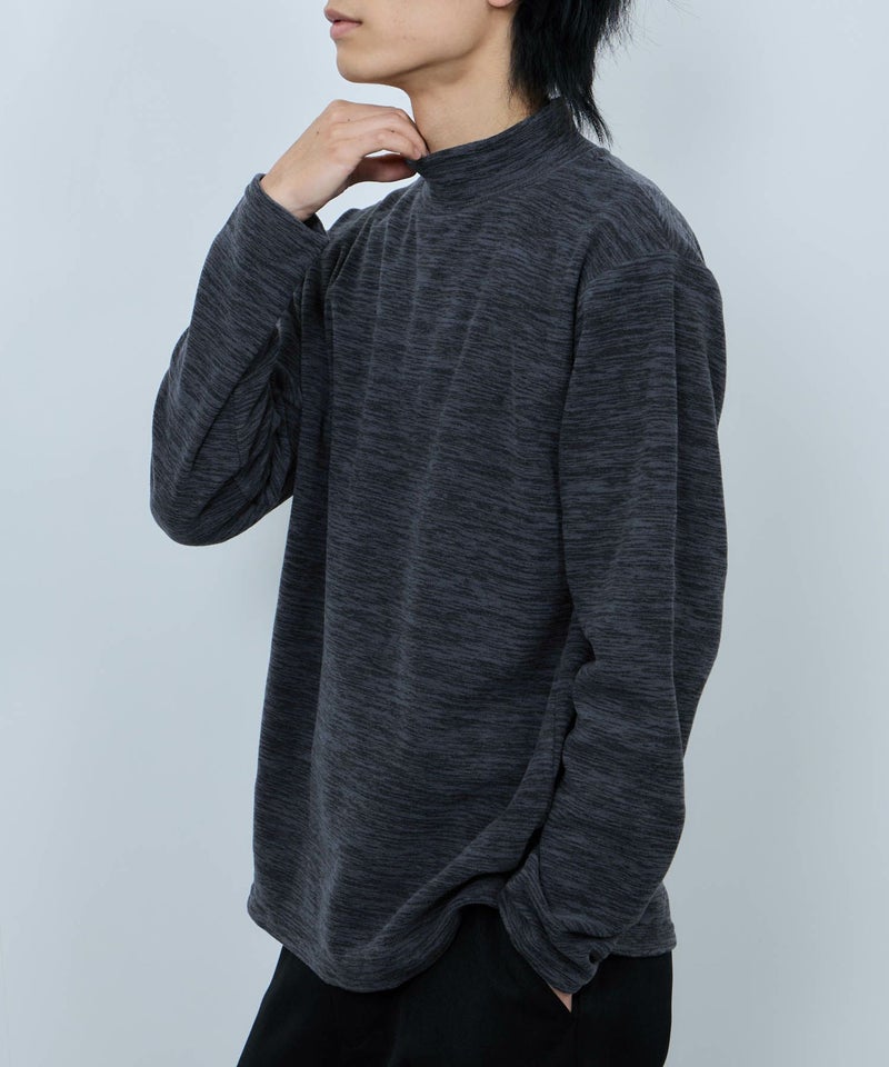 FIRST DOWN カチオンフリース モックネック長袖Tシャツ メンズ商品画像-11