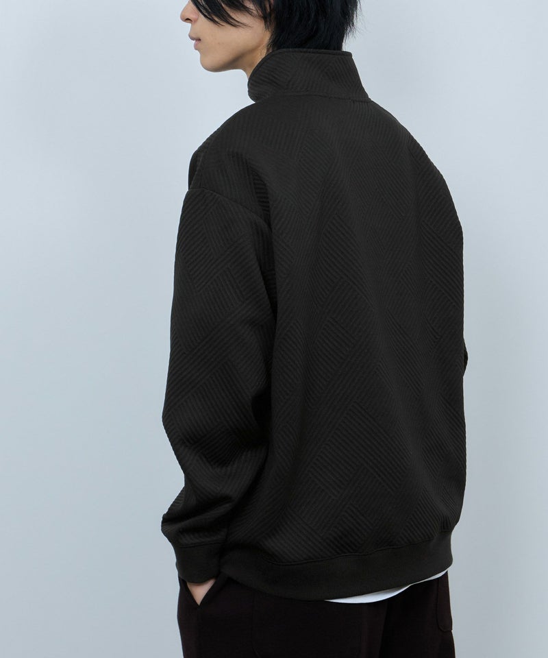 URBAN COLLECTION ふくれジャガード ハーフジップスウェット メンズ商品画像-7