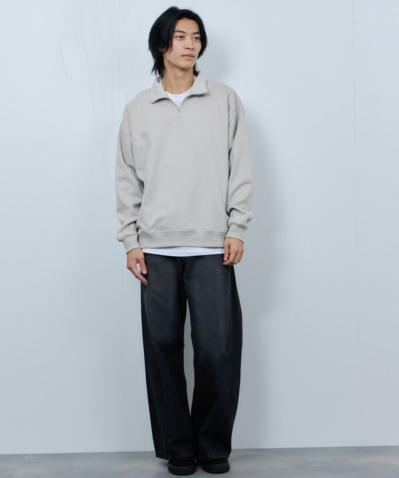 [値下げ]URBAN COLLECTION  ふくれジャガード ハーフジップスウェット メンズ商品画像-13