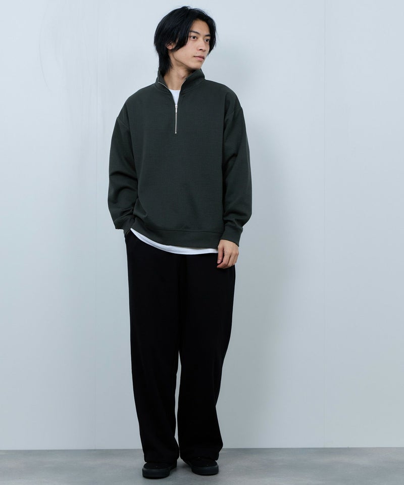 URBAN COLLECTION ふくれジャガード ハーフジップスウェット メンズ商品画像-17