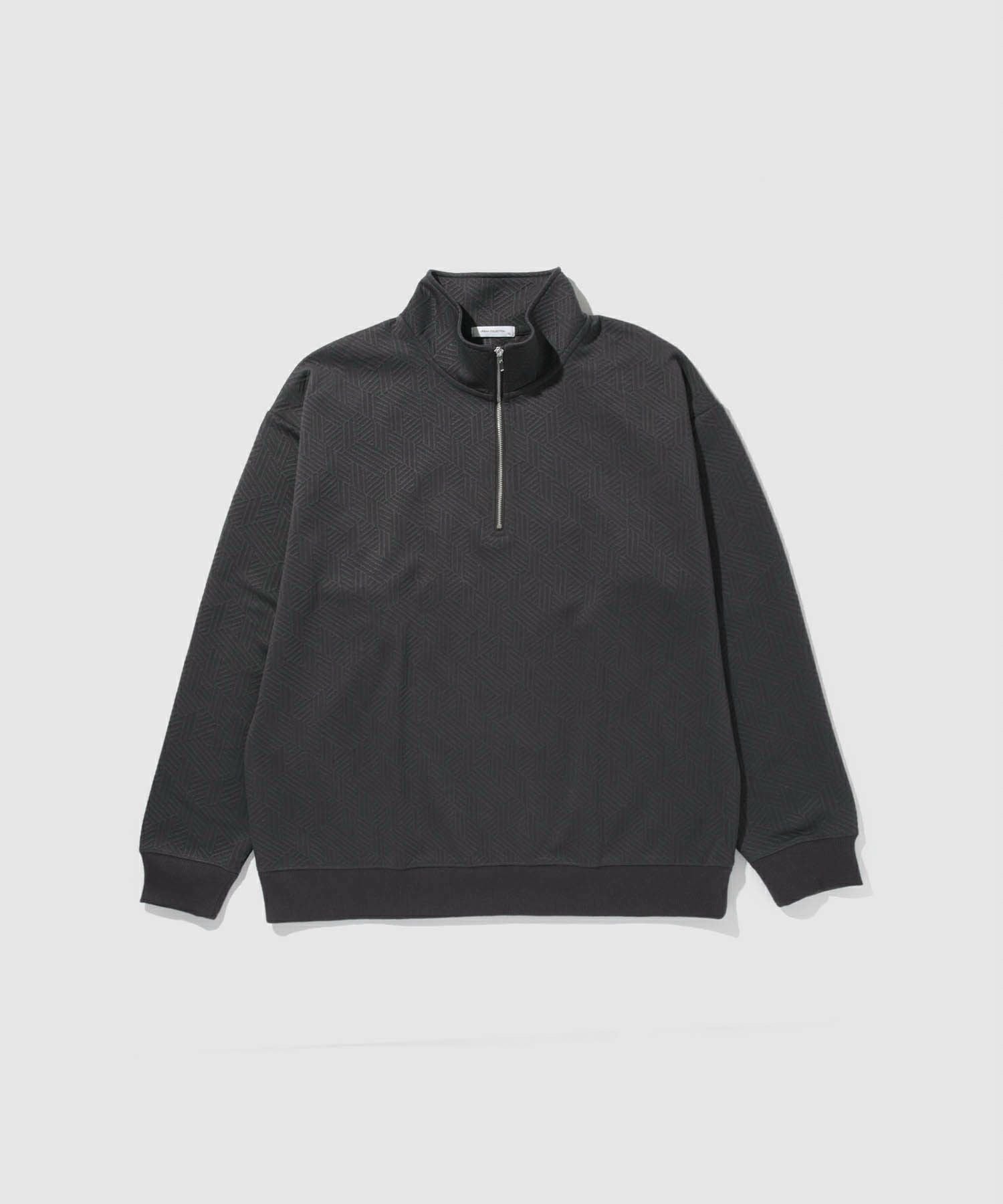URBAN COLLECTION ふくれジャガード ハーフジップスウェット メンズ