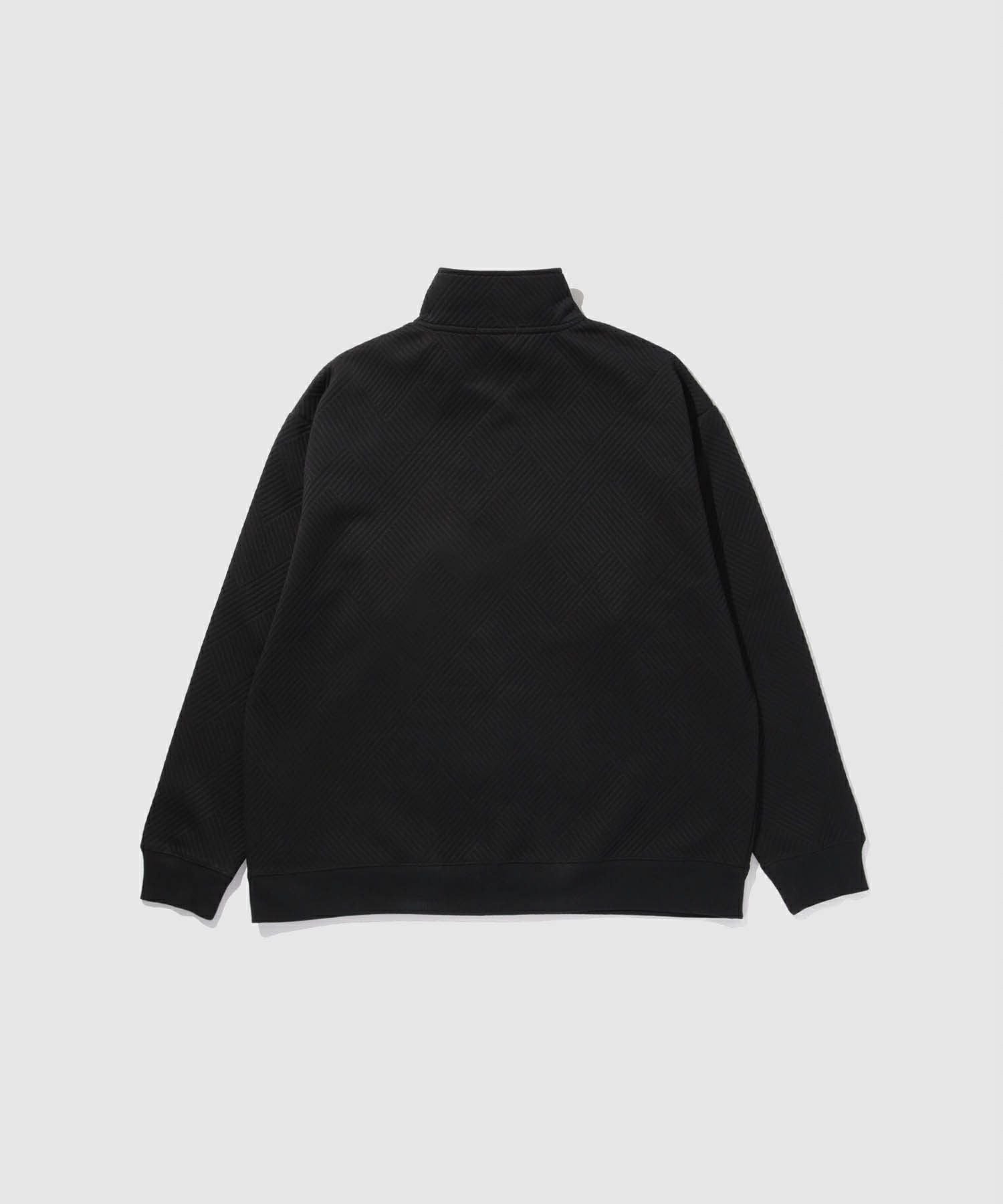 URBAN COLLECTION ふくれジャガード ハーフジップスウェット メンズ