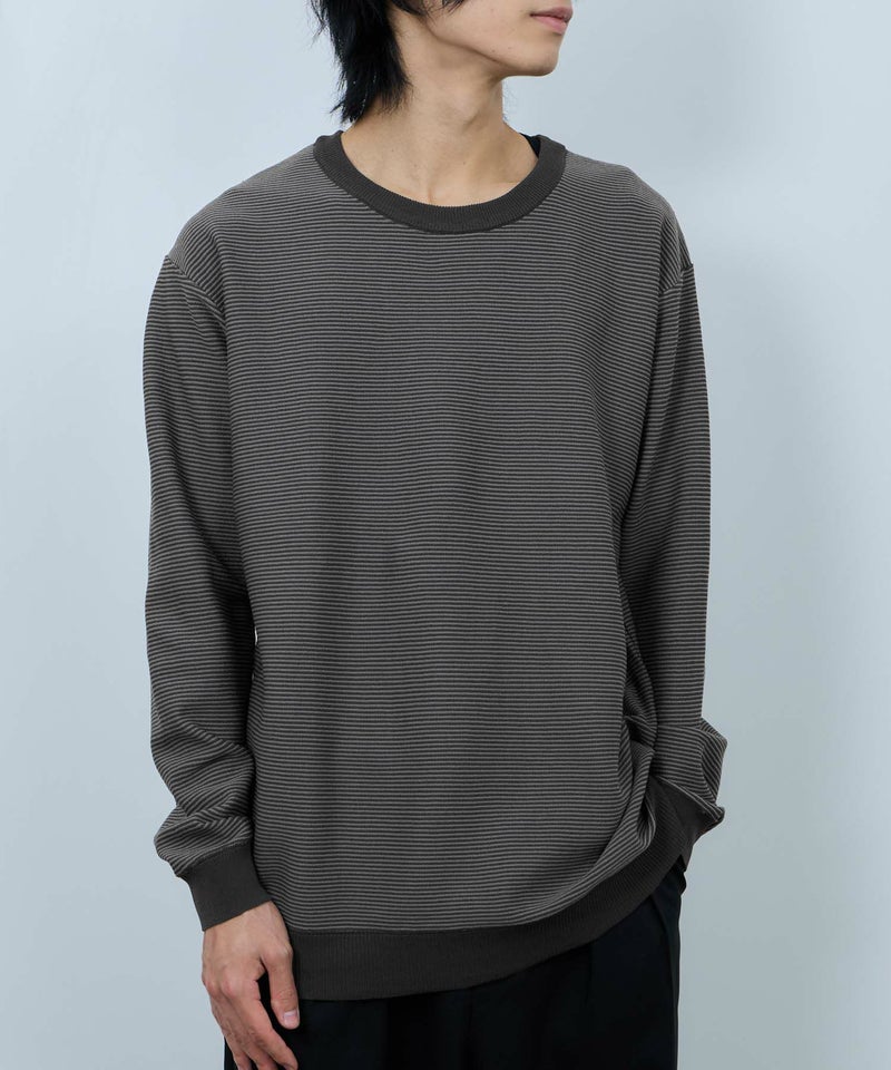 Real Standard ボーダークルーネックニット メンズ商品画像-1