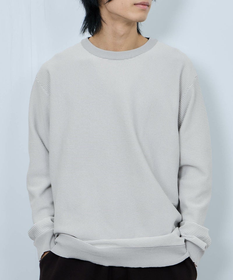 [期間限定knit]Real Standard  ボーダークルーネックニット メンズ商品画像-2