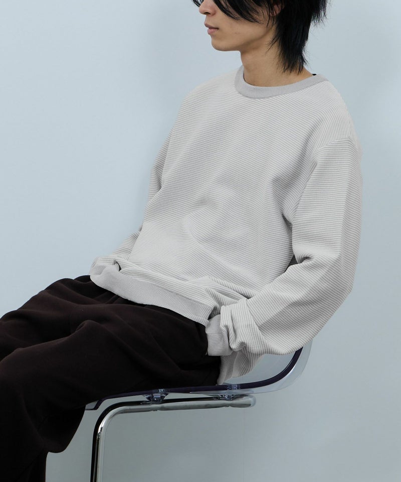 [期間限定knit]Real Standard  ボーダークルーネックニット メンズ商品画像-7