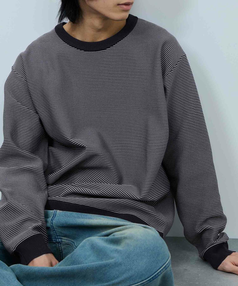 Real Standard ボーダークルーネックニット メンズ商品画像-10