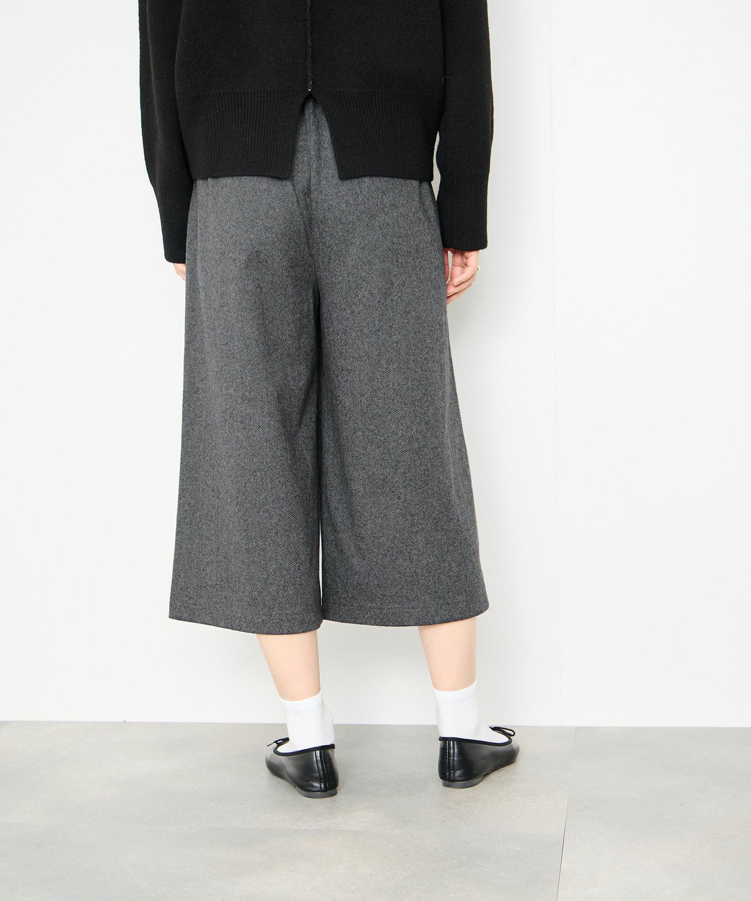 Idnes ツイードライククロップドパンツ レディース