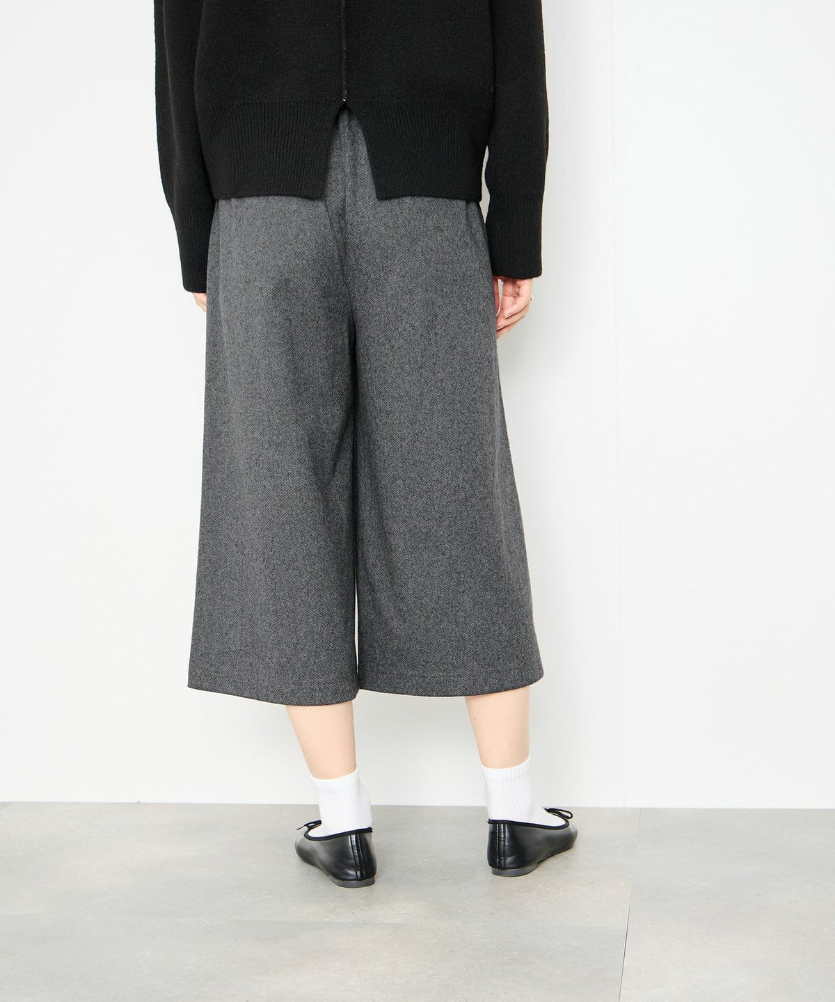 Idnes ツイードライククロップドパンツ レディース