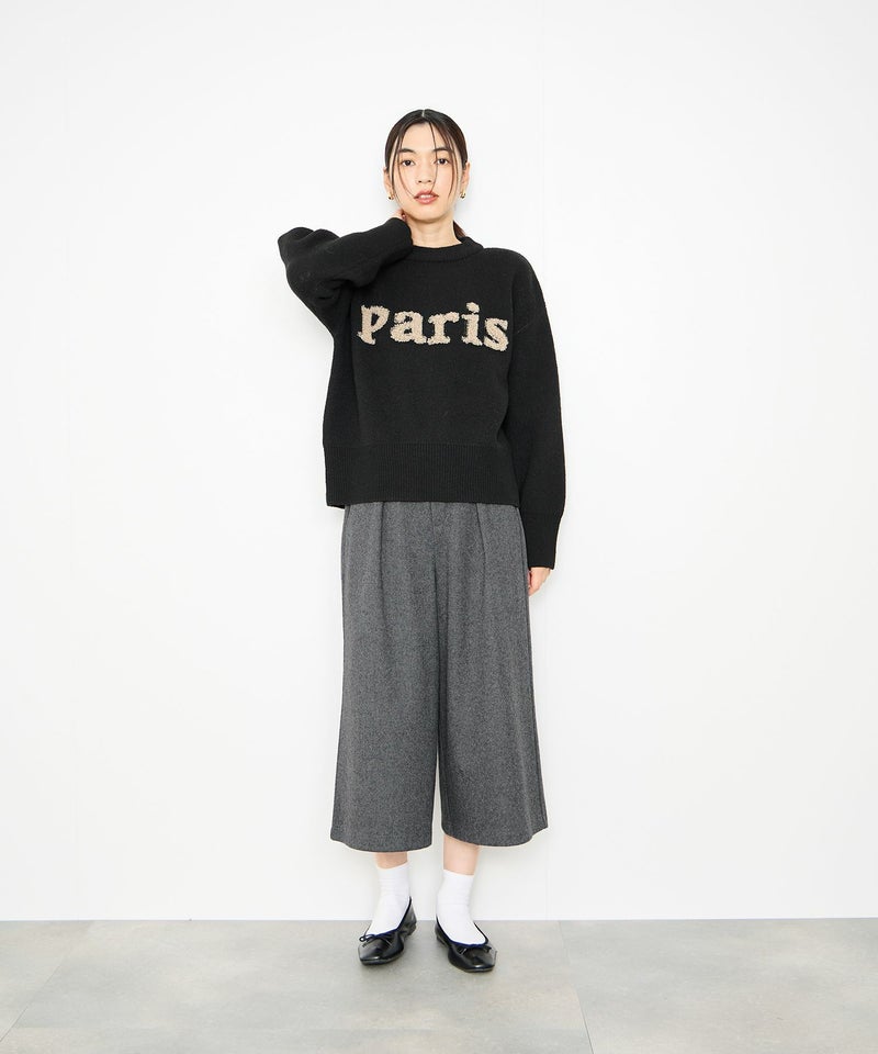 Idnes  ツイードライククロップドパンツ レディース商品画像-6