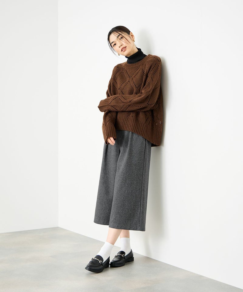 Idnes ツイードライククロップドパンツ レディース商品画像-7