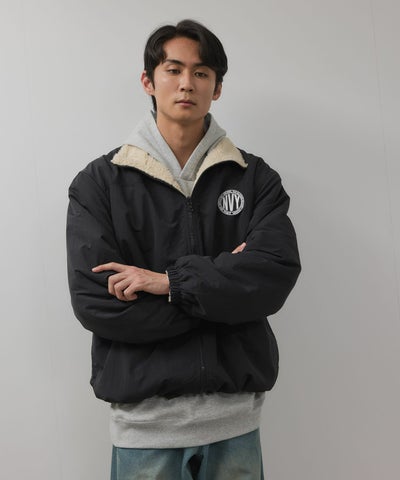 NAVY 裏ボアリバーシブルブルゾン メンズ