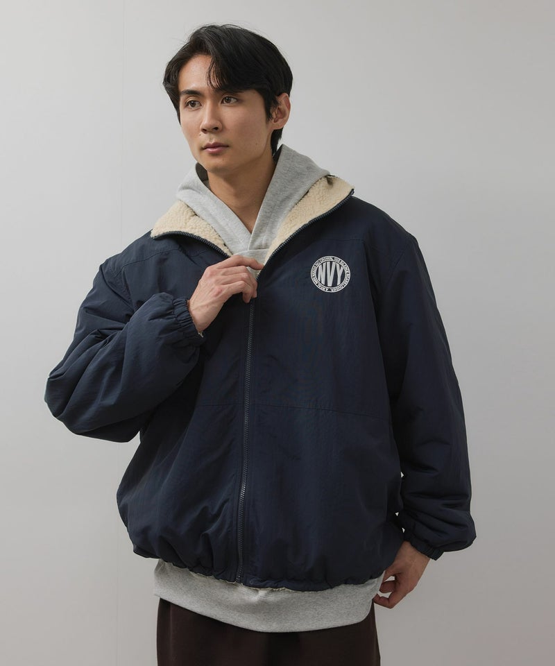 NAVY 裏ボアリバーシブルブルゾン メンズ商品画像-2