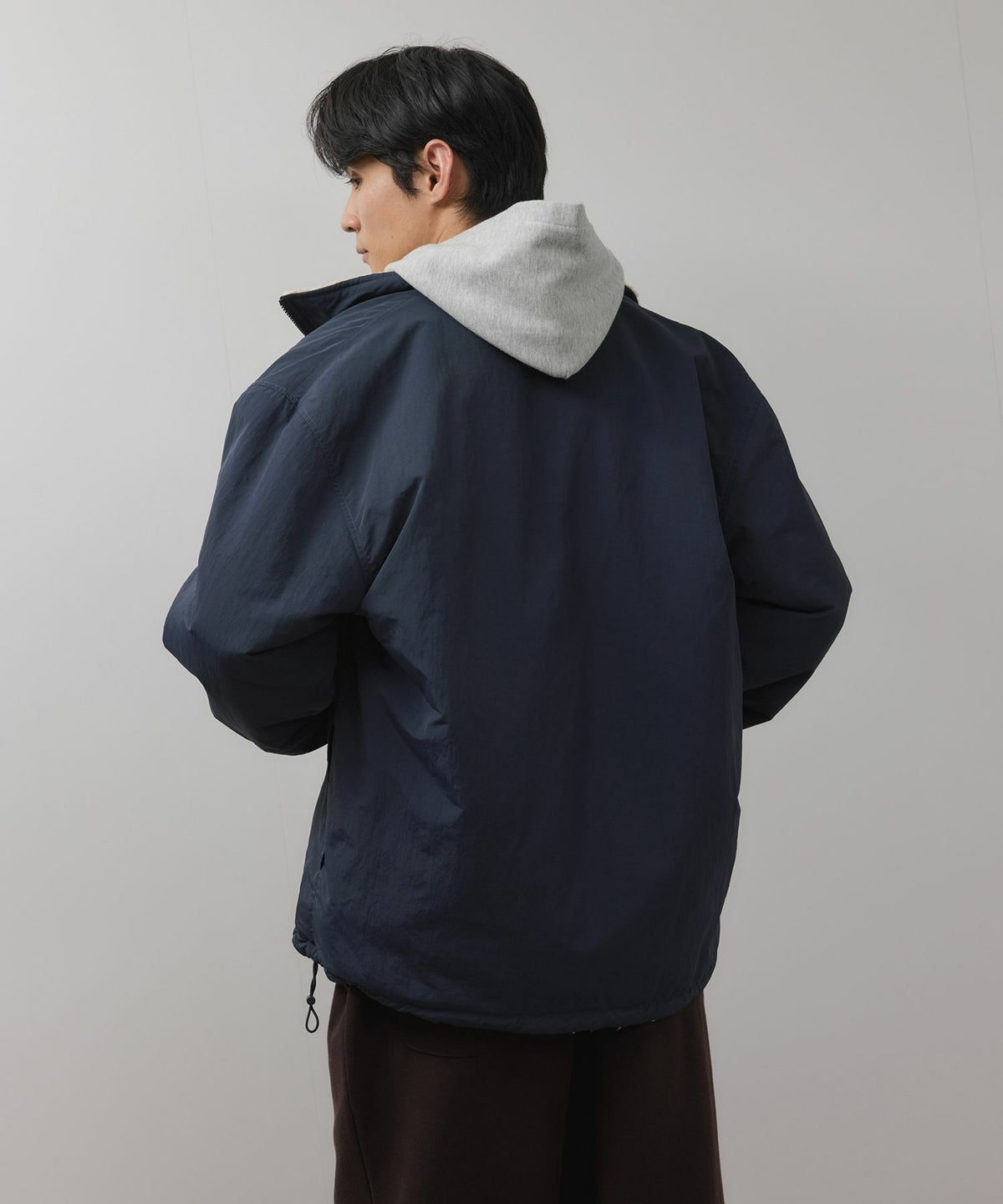 NAVY 裏ボアリバーシブルブルゾン メンズ