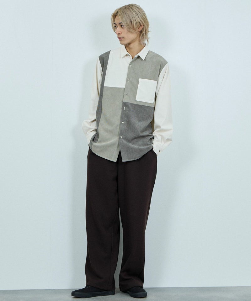 NAVY  コーデュロイ切替レギュラーカラーシャツ メンズ商品画像-8