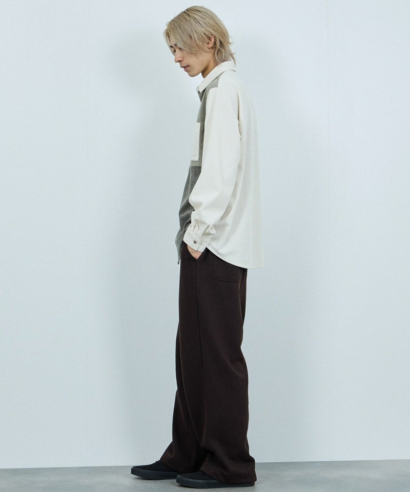 NAVY  コーデュロイ切替レギュラーカラーシャツ メンズ商品画像-9