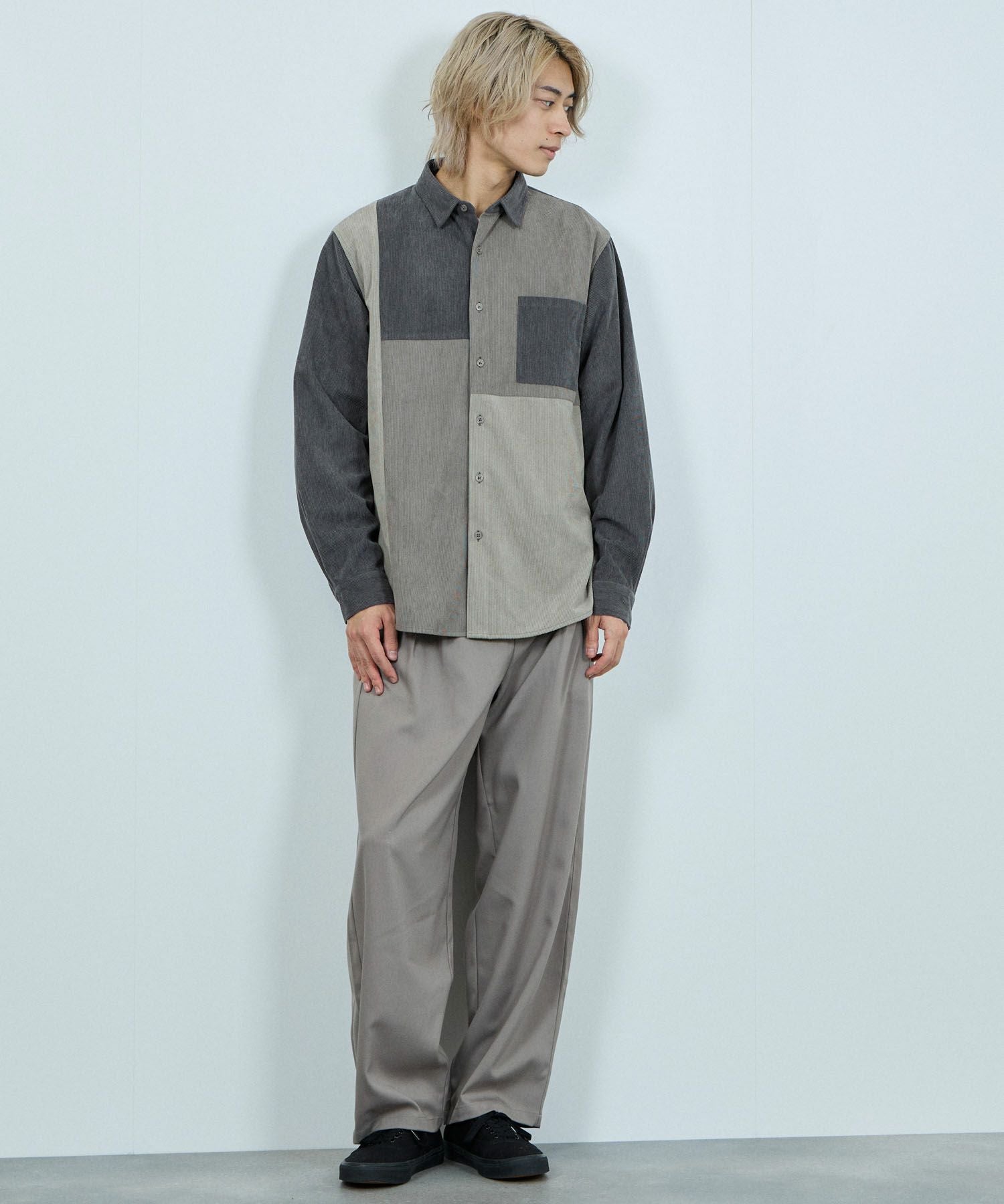 H BEAUTY&YOUTHエイチ ビューティ&ユース 2024SS デインティ コーデュロイ ワイド レギュラーカラー シャツ新品【L】【MSHA75685】 H BEAUTY&YOUTH UNITED ARROWS（エイチビューティーアンドユース