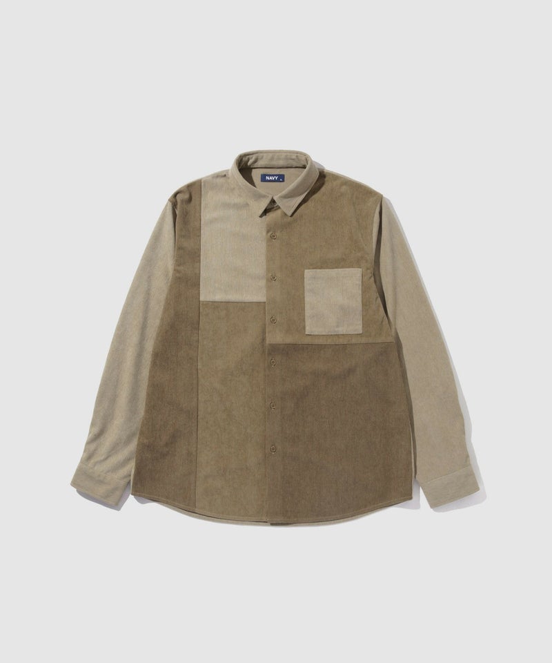 NAVY  コーデュロイ切替レギュラーカラーシャツ メンズ商品画像-14