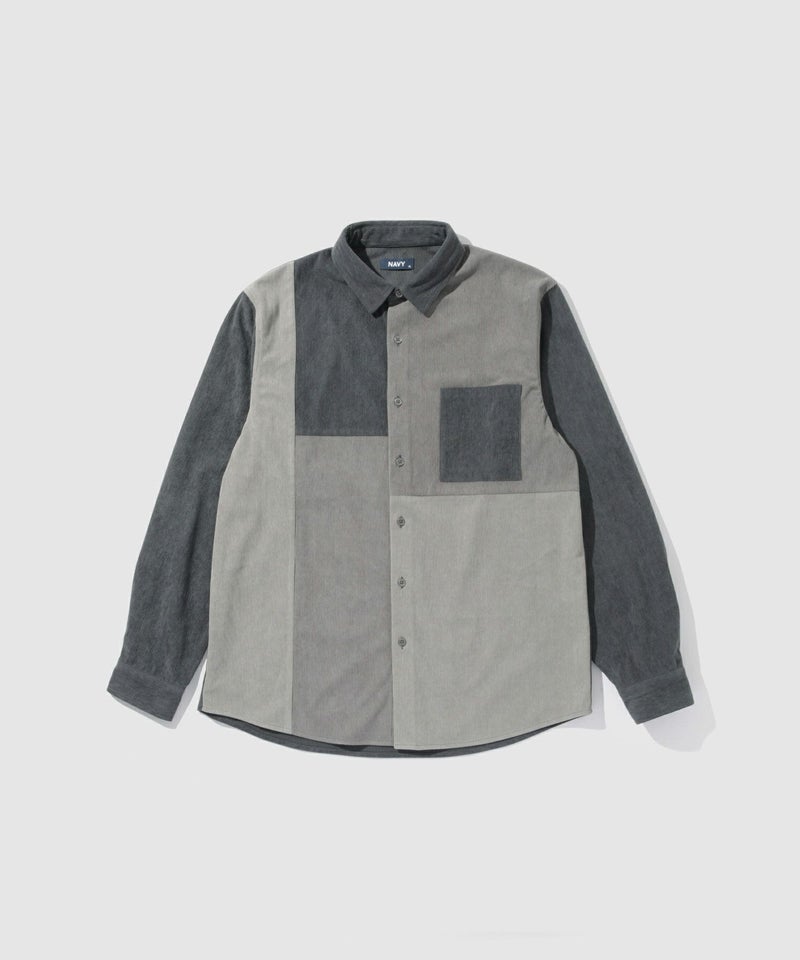 NAVY  コーデュロイ切替レギュラーカラーシャツ メンズ商品画像-16