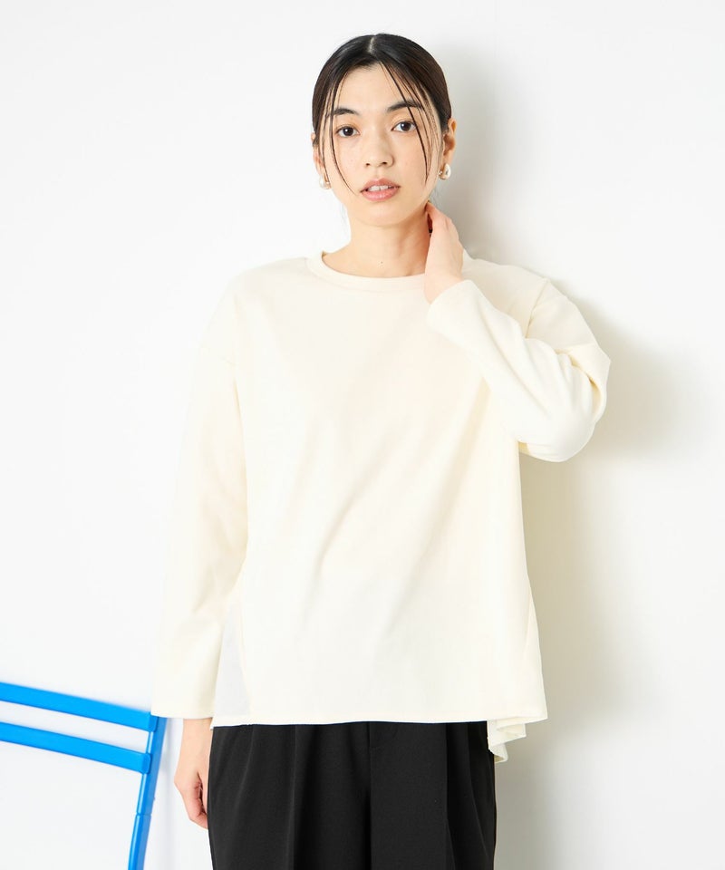 Idnes  ドッキングペプラムプルオーバー レディース商品画像-10