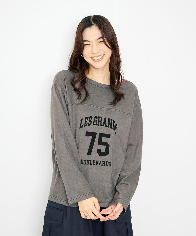 Idnes 2WAYフットボールロゴTシャツ レディース メール便 対応商品商品画像-3