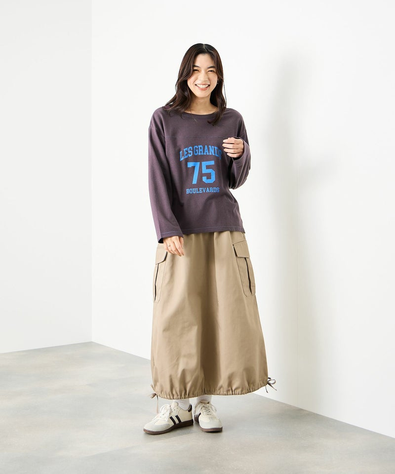 Idnes 2WAYフットボールロゴTシャツ レディース メール便 対応商品商品画像-6