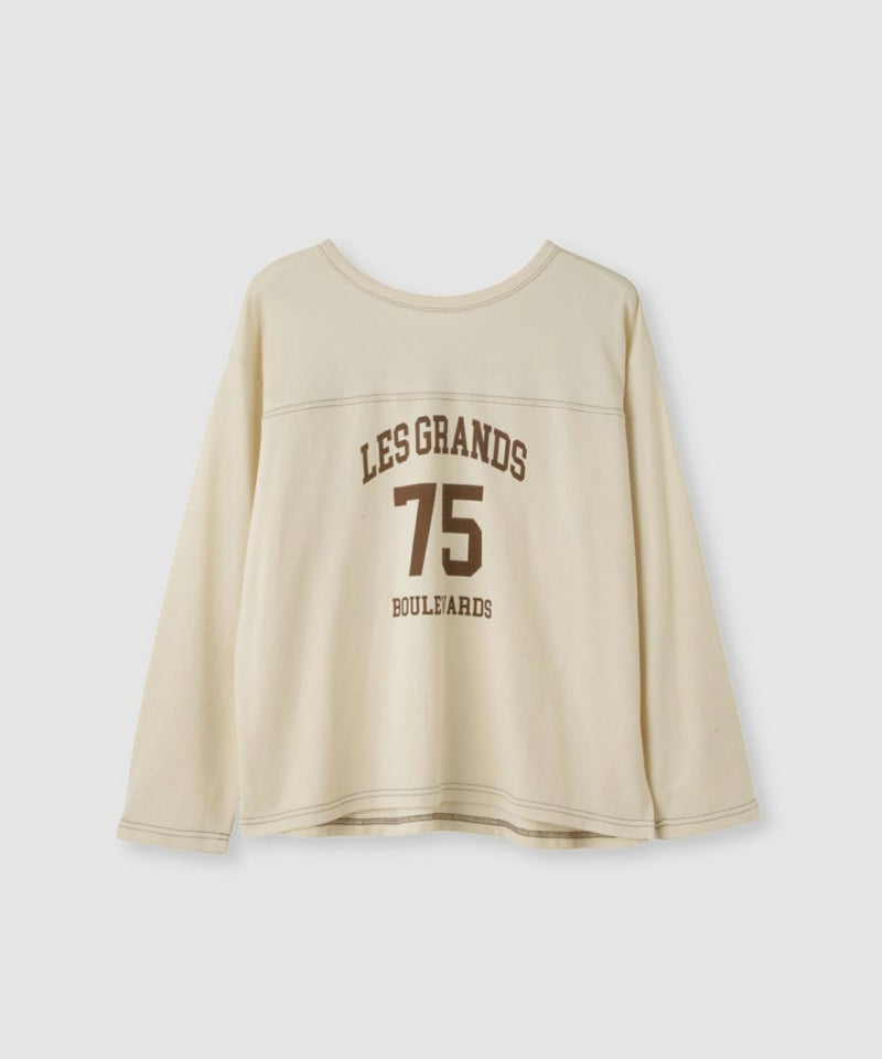 Idnes  2WAYフットボールロゴTシャツ レディース メール便 対応商品商品画像-18