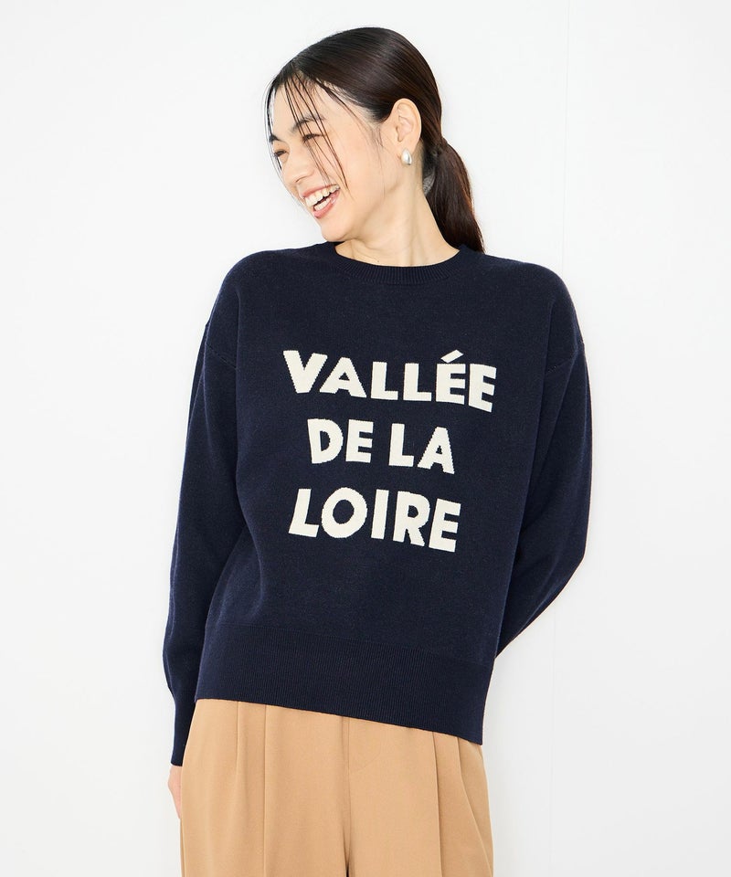 [期間限定knit]Idnes  ジャガードロゴニットプルオーバー レディース商品画像-3