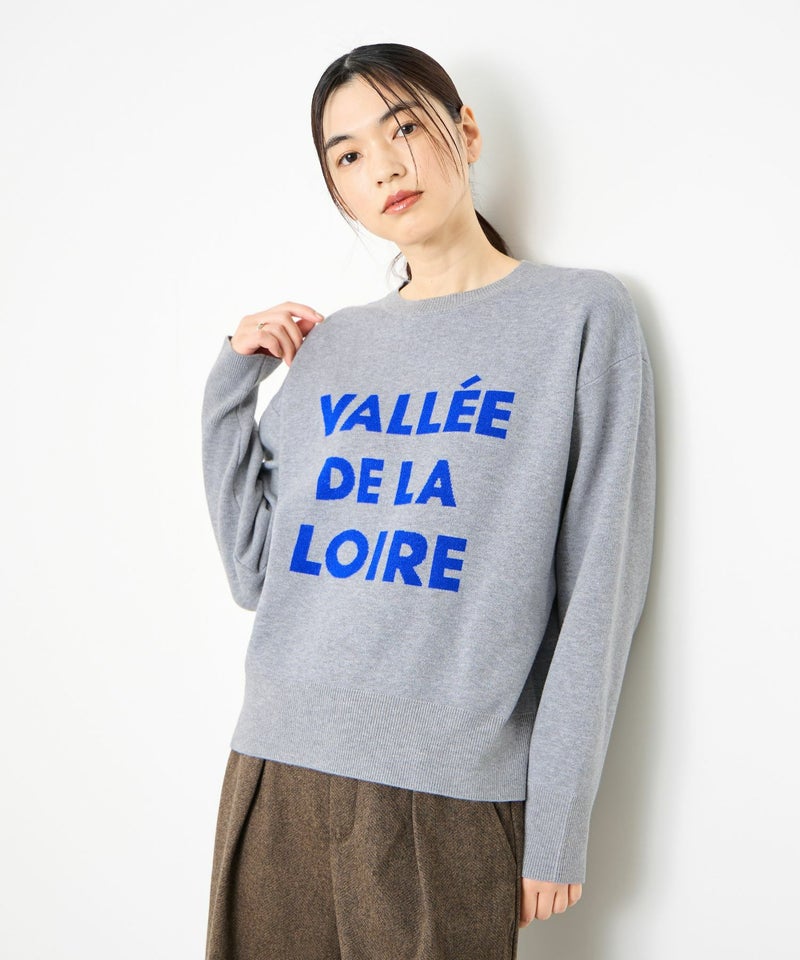 [期間限定knit]Idnes  ジャガードロゴニットプルオーバー レディース商品画像-4