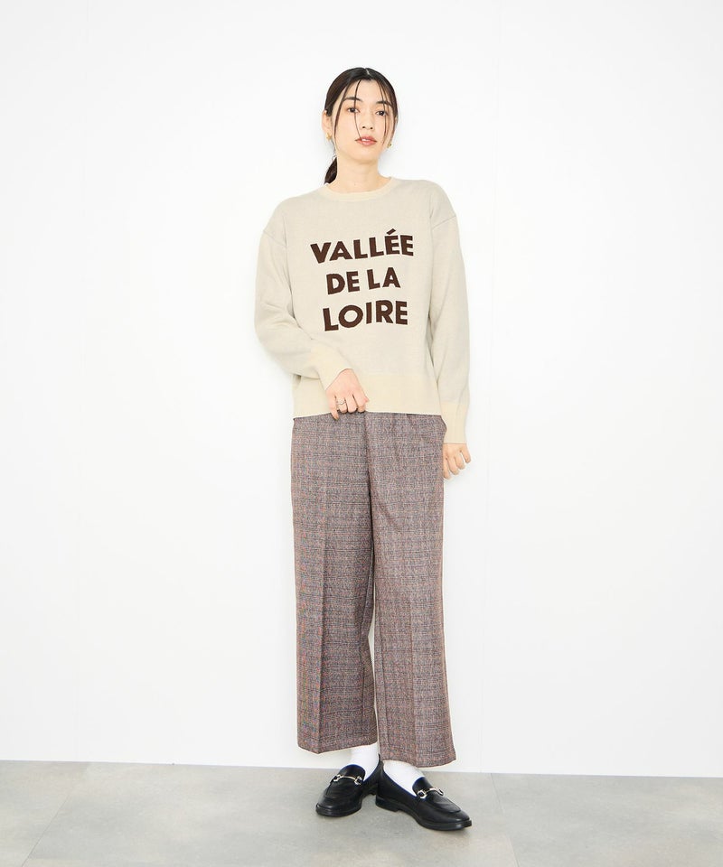 [期間限定knit]Idnes  ジャガードロゴニットプルオーバー レディース商品画像-11