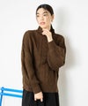 [期間限定knit]Idnes  ケーブルハイネックニット レディース商品サムネイル-4