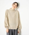 [期間限定knit]Idnes  ケーブルハイネックニット レディース商品サムネイル-9