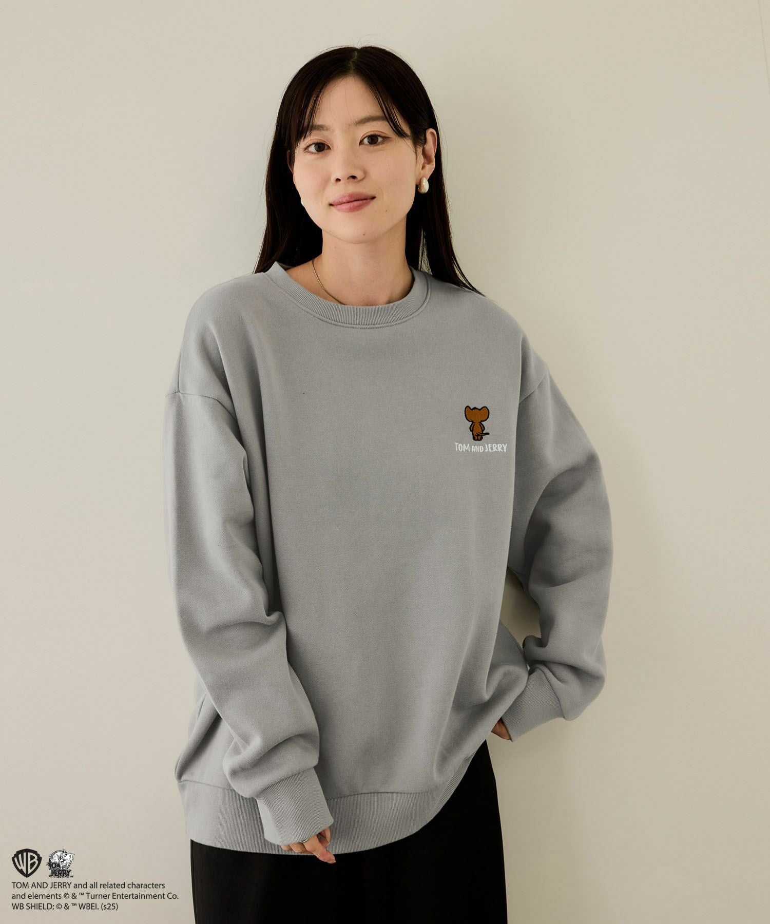 ロイスクレヨン アニマル刺繍 トレーナー グレー タグ付き 新品未使用 CORISCO（コリスコ） トレーナー スウェット 裏起毛モノトーンアニマル